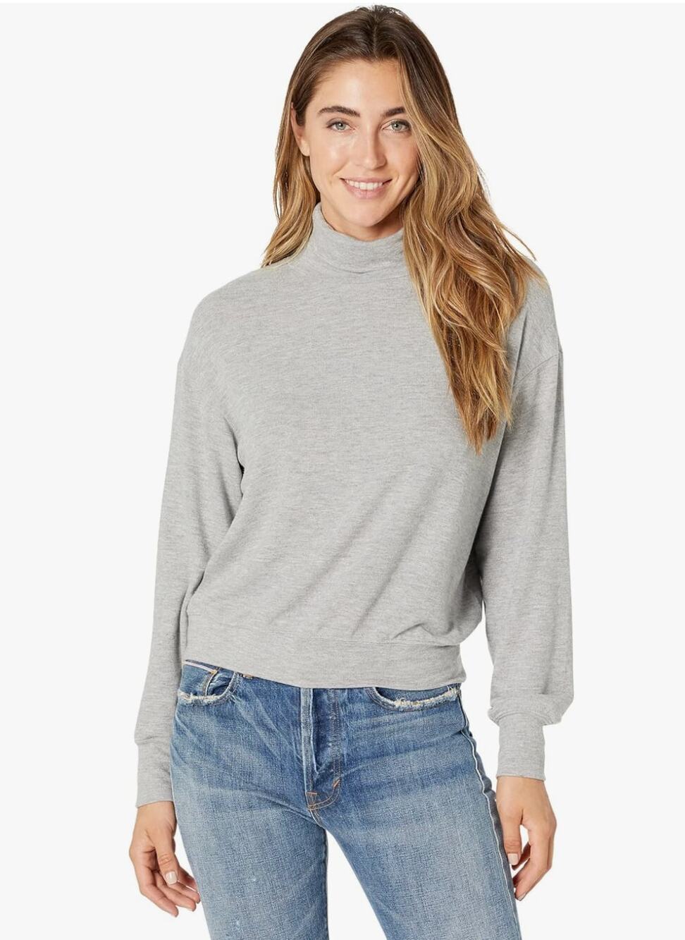 Michael Stars Madison Brushed Jersey Cowl Neck Sweater S SP PS Gray NWT Top